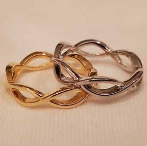 Set of 2 infinity band rings